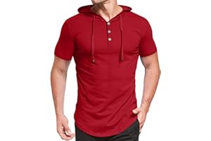 KUYIGO Men's S-5X Short&Long Sleeve Athletic Casual Plus Size Hoodies Sport Sweatshirt Hooded T-Shirts