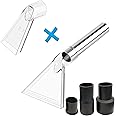 Happy Tree Universal Fit All Shop Vacs with 2-1/2"&1-7/8"&1-1/4" Adapters, Large & Small Clear Extractor Accessory for Upholstery & Carpet Cleaning and Car Detailing, Shop Vac Extractor Attachment