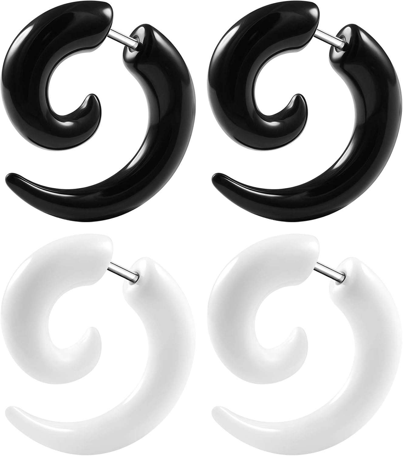 fake ear gauges men ear plugs 16g Acrylic ear fake tapers men earrings