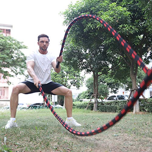 XGEAR Heavy Battle Rope, Exercise Training Rope with Anchor Strap, Wall