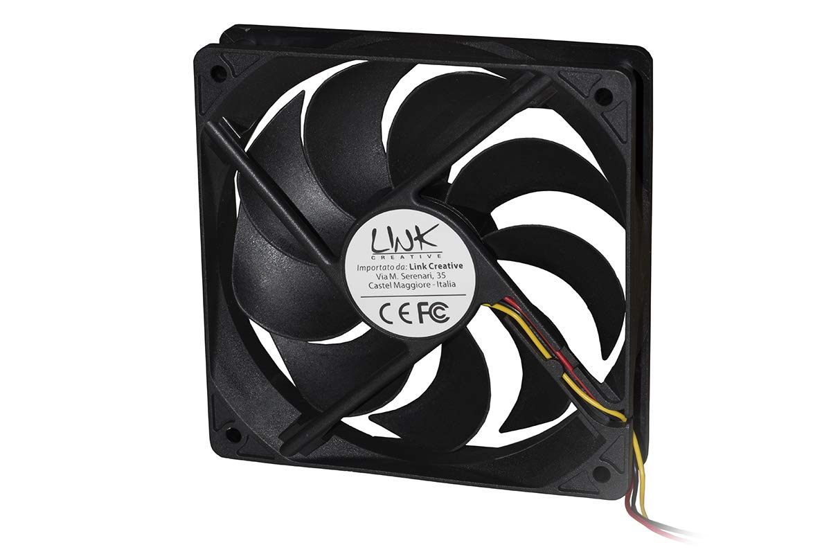 LINK Fan 120X120X25 12 Volt Connector 3 Wires with Screws Included