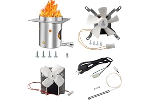 TBGREPTS Upgrade Replacement Parts Kit for Pit Boss 3/4/5/7 Series Vertical Pellet Grill Smoker, Include Auger Motor 2.0 RPM, Induction Fan, Igniter Hot Rod with Fuse, Fire Pot Accessories and Power Cord