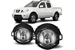 Winjet Fog Lights OEM Series for [2005-2015 Nissan Xterra] [2010-2017 Frontier][2018 2019 Nissan Frontier] with H11 12V 55W Halogen Bulbs Fog Lamps Replacement w/Wiring and Switch Kit Clear Lens