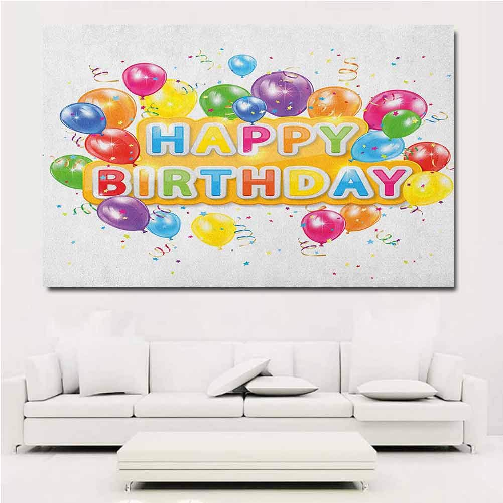 Amazon.com: Birthday Wall Art Canvas The Words Happy Birthday with