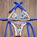 Sherry007 Sexy Handmade Crochet Bikini Swimsuit Brazilian Swimwear Bathing Suit (Small, N Blue)