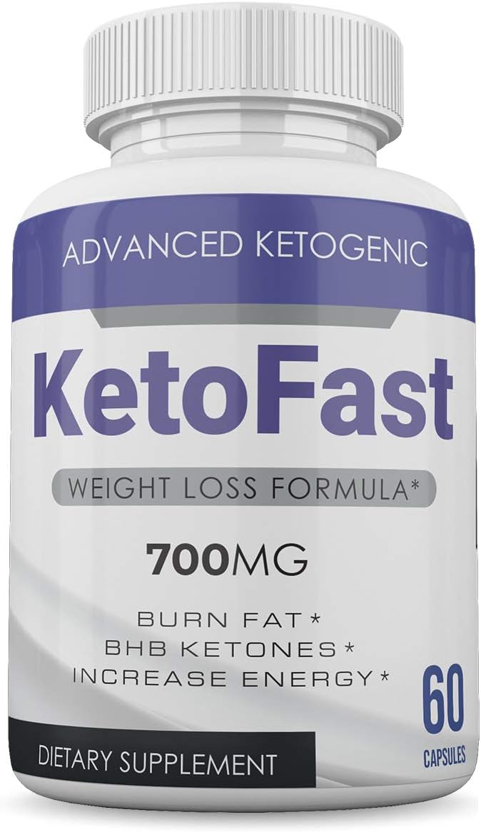 Keto Fast - 700MG - Advanced Ketogenic Formula - BHB Ketones - 60 Capsules - 1 Month Supply