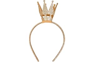 HUACHI Crown Headbands for Women Princess Crown Headband Queen Crown Halloween Costume Birthday Hairband Gold