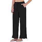 LastFor1 Women's 24''/26''/28'' Wide Leg Swim Beach Pants Waterproof UPF 50+ Lightweight Travel Pants with Pockets