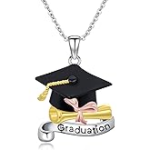 Dorunmo Graduation Necklace Art Palette Necklace Sterling Silver/10K/14K/18K College Graduation Jewelry for Women Class of 2025 Inspirational Gift