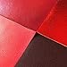 Red Leather Skin Hide Sheets: 4 Scrap Leather Pieces for Craft - 5x5In/ 12x12cm