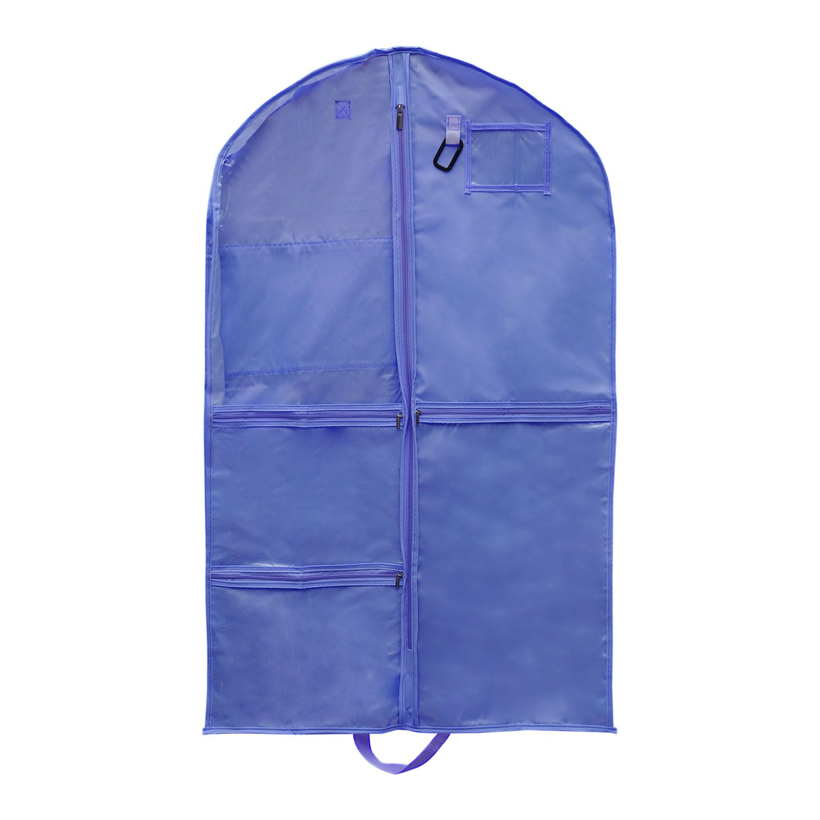 PATIKIL Garment Bags for Dance Costumes, 40 Inch Hanging Garment Bag with 4 Pockets Name Tag Handles for Dance Competition Skating, Blue