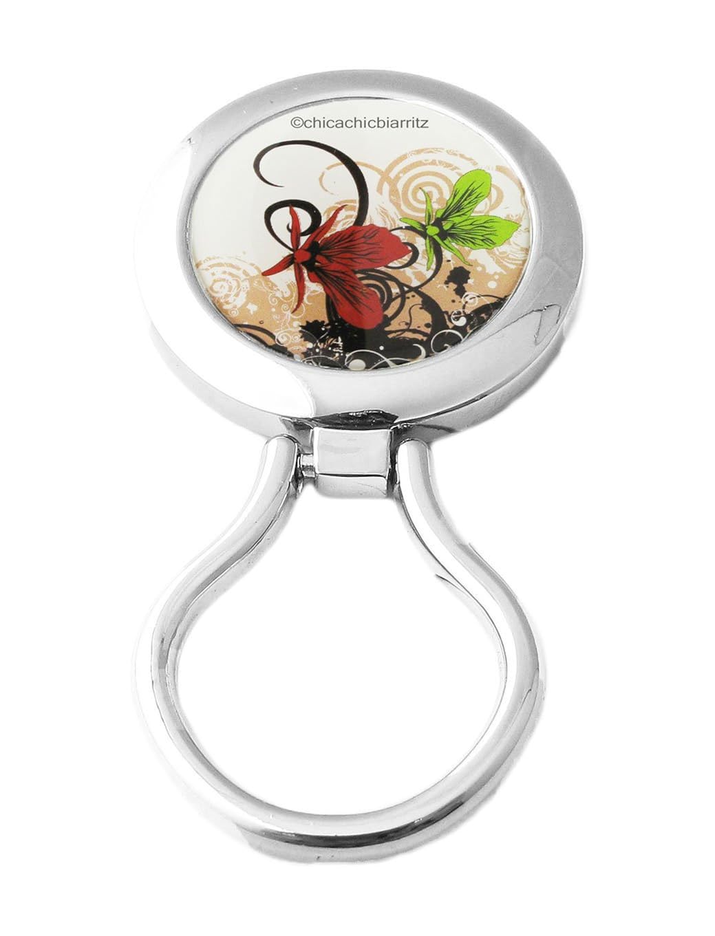 Spilla Porta Occhiali Rotonda In Cristallo - Ferma Occhiali Da Lettura, Spilla Da Donna In Rame E Cristalli (Argento, 4,2 Cm)
