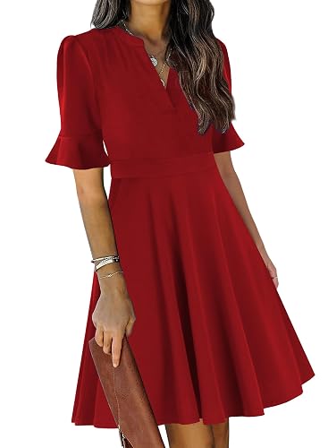 chinese dress ladies Women Church Dress-456 Wine – By Day Fashion