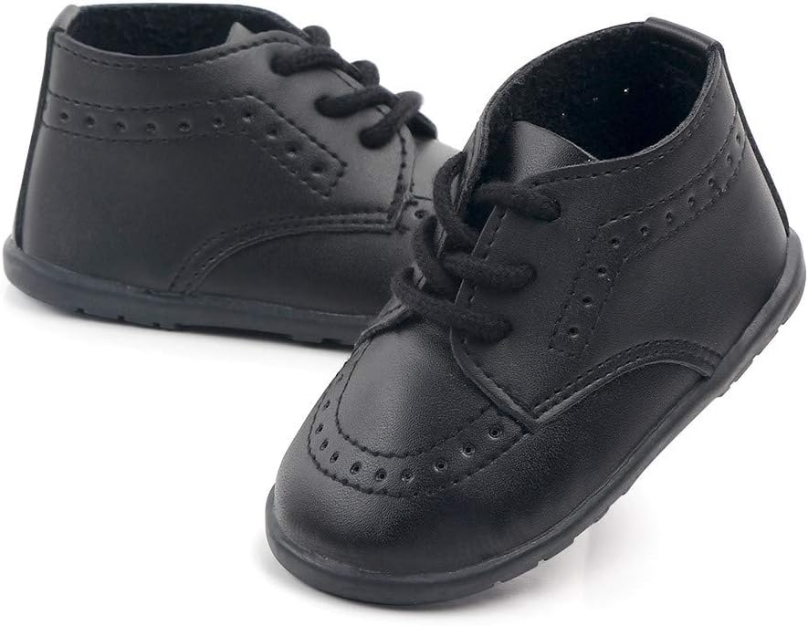 MeckiorInfant Baby Boys Girls Classic PU Leather Wedding Loafers Brogue Toddler Oxford Dress Shoes First Steps Walking Flat Lazy Crib Shoe