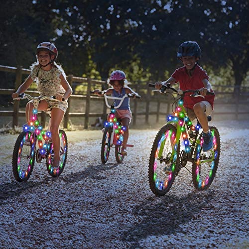 ELlight LED Bicycle Wheel Lights(2 Tires Pack) Multicolor Changing Bike Spoke Lights Cycling Decoration Safety Warning for Kids Adults Outdoor Family Night Riding