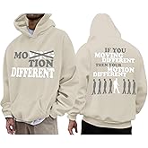 QISSYILY Oversized Hoodie for Men Streetwear Inspirational Letter Print Hoodies with Pockets Graphic Sweatshirts Fleece Tops