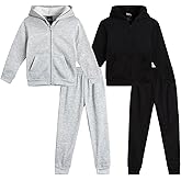 Quad Seven Toddler Boys Tracksuit Set - 4 Piece Fleece Boys Zip Up Hoodie and Lightweight Joggers for Toddler and Boy Set