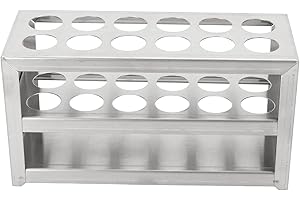 TOMOTATO Test Tube Rack, 12 Holes 0.75in 3 Tiers Metal Test Tube Rack Stainless Steel Centrifuge Tube Holder for Laboratory School Scientific Experiments