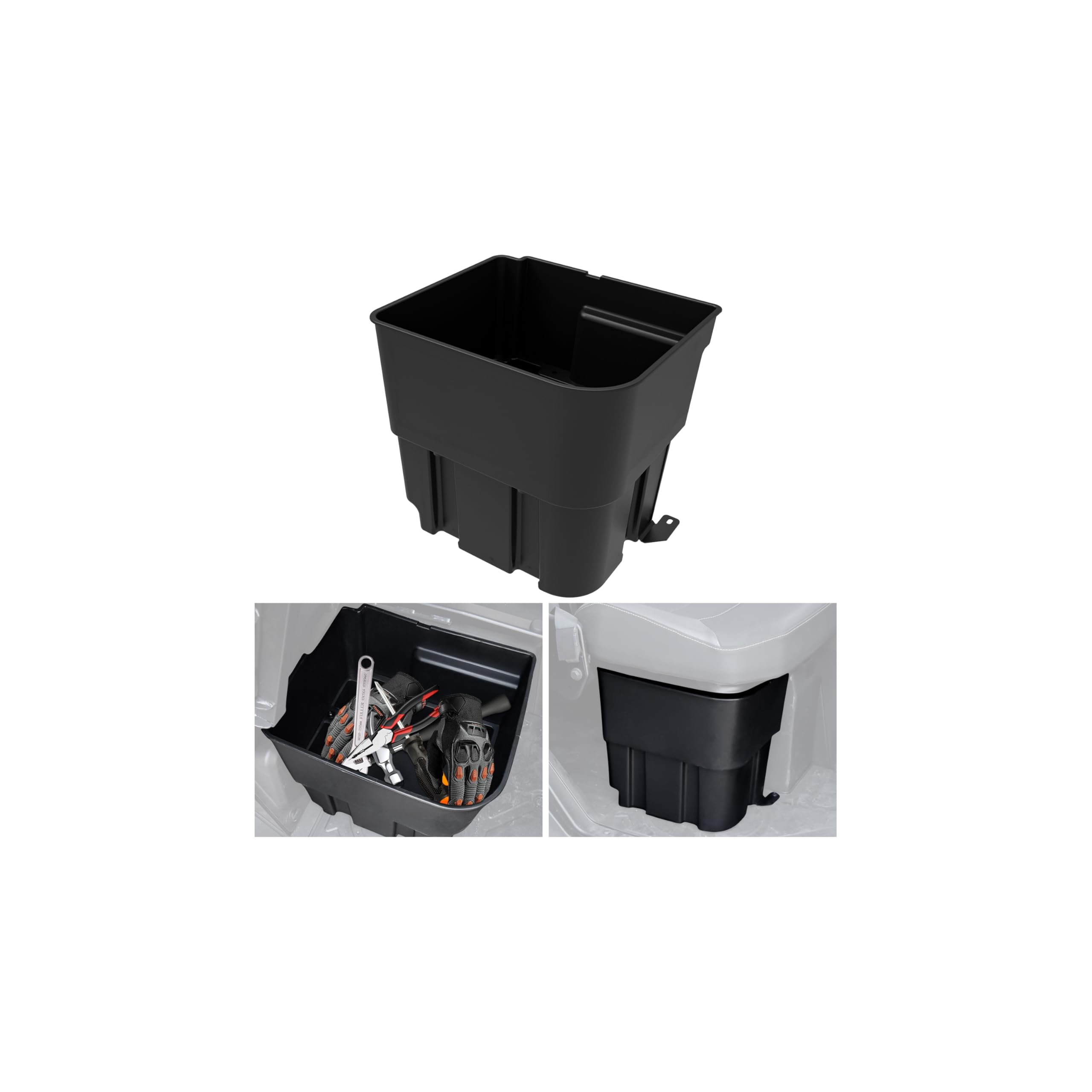 Photo 1 of SAUTVS 20.5L Under Seat Storage Box Compatible with Polaris Ranger XD 1500 2024-2025 Accessories, Combined Front Rear Under Passenger Seat Storage Bin for Polaris Ranger XD 1500/Crew 2024+