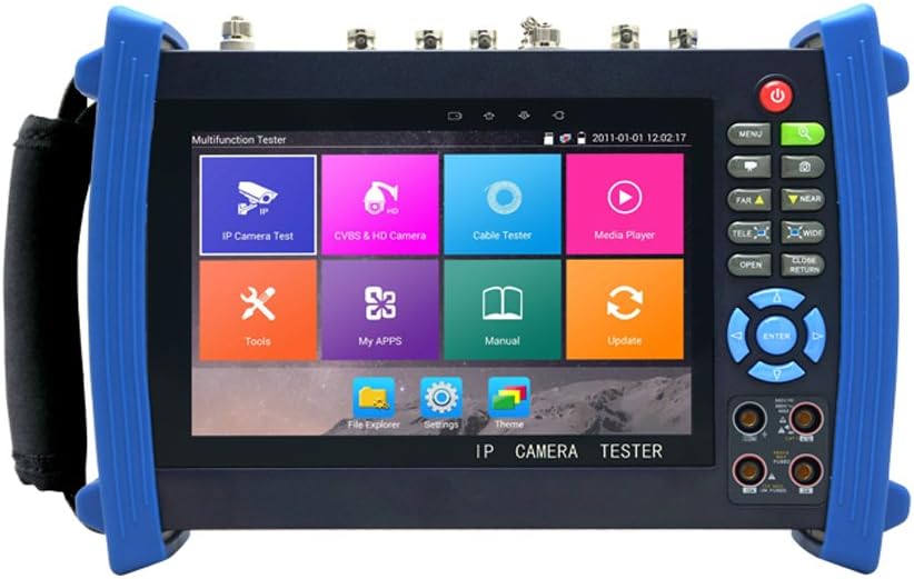 New H.265 4K AHD TVI SDI CVI CVBS IP CCTV Camera Tester Monitor with TDR,Cable Tracer Multi-Meter Optical Power Meter VFL