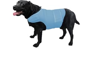 KittyStar Breathable Dog Shirt for Thunderstorm, Dog Anxiety Vest Jacket Warp,Puppy Calming Coat Anxiety Relief (XL, Blue)