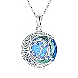 TOUPOP Virgo Necklaces for Women White Gold S925