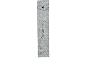 ENGIEGEE Felt Gift Case Bag for Soprano Descant Recorder Instrument or Kids Music Flute，Gray
