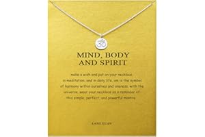 LANG XUAN Message Card Compass Pendant Necklace Friendship Sun Good Luck Elephant Starfish Pendant Chain Necklace with Gift Card