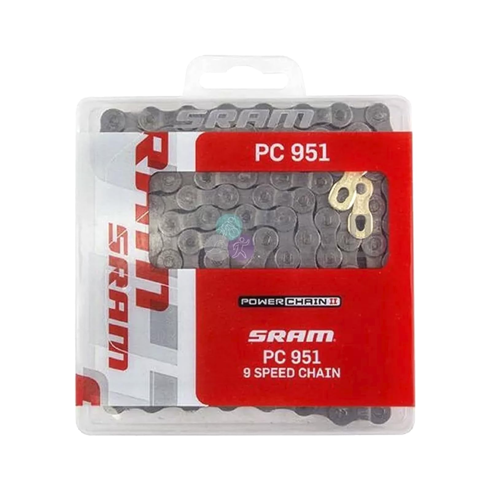 SRAM Chain PC951 114 Links 8/9 Speed Chain, Grey