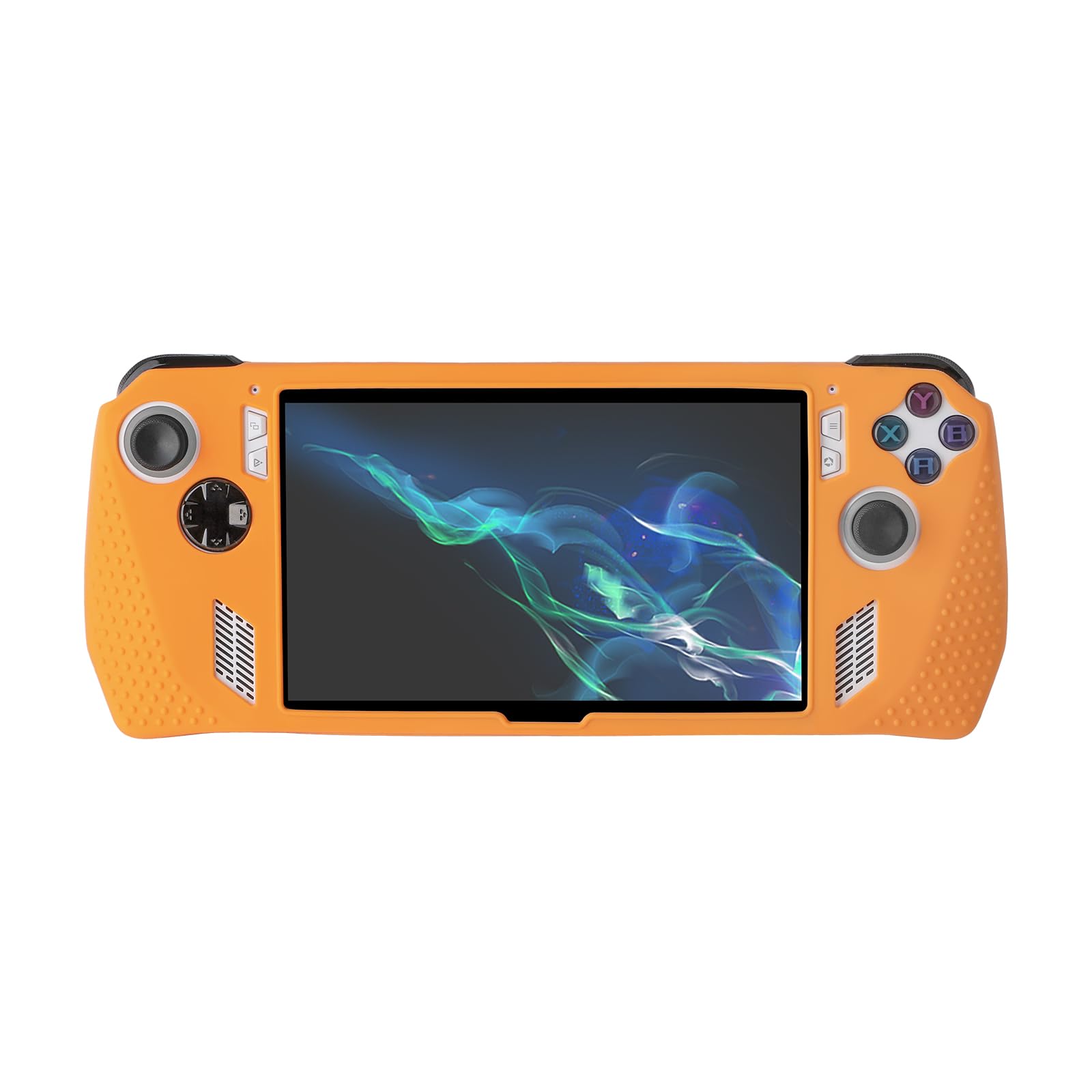 Hensych Silicone Protective Case for ROG Ally Game Console, ROG Ally Game Console, Scratch-Resistant, Non-Slip Handheld Protective Case Accessories (Orange)