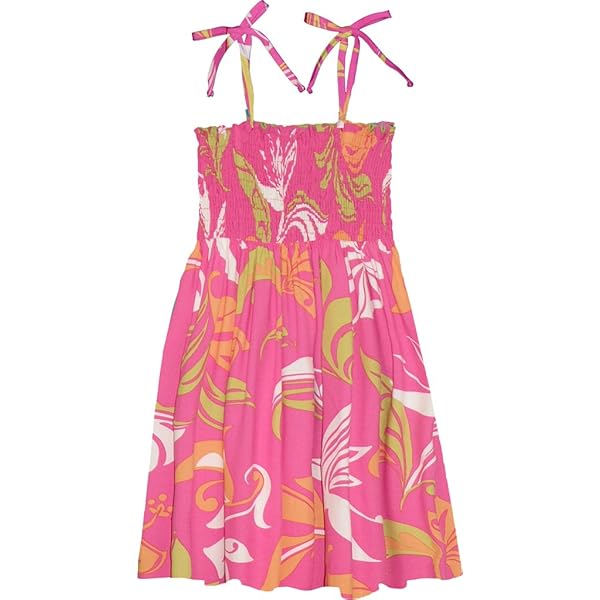 RJC Girl's Maui Blush Hawaiian Dress - Rayon Smocked Tube Dress