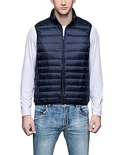 Uomo Gilet Smanicato di Piumino Ultraleggeri Giacca Senza Maniche Giubbotto di Inverno
