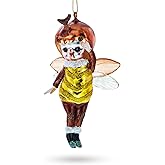 Buzzingly Adorable Little Bee Blown Glass Christmas Ornament