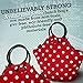 Freddie and Sebbie Lunch Bag - Fashionable Reusable Insulated Large Red Neoprene Lunch Box - Luxury Lunch Bags Boxes For Women, Adults, Kids, Girls, and Teen Girls