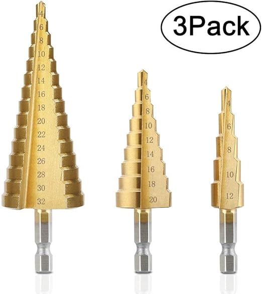 Foret Étagé, 4-32 Mm Fraise Etage Metal Triangle Conique Titane HSS Tige Triangulaire Meche Etage Metal 98293040