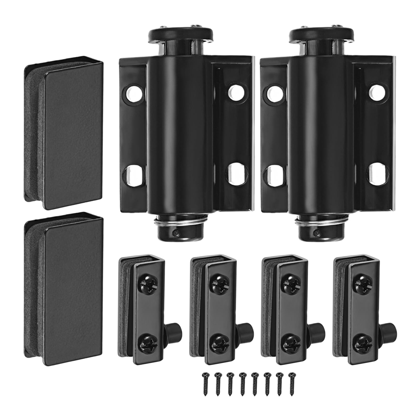 DTGN 47x30mm(LxW) Cabinets Magnets Latch - 2 Pack - Good for Kitchen Cupboard Drawer Furniture - Metal Magnetic Closure Closet Door Catch - Black