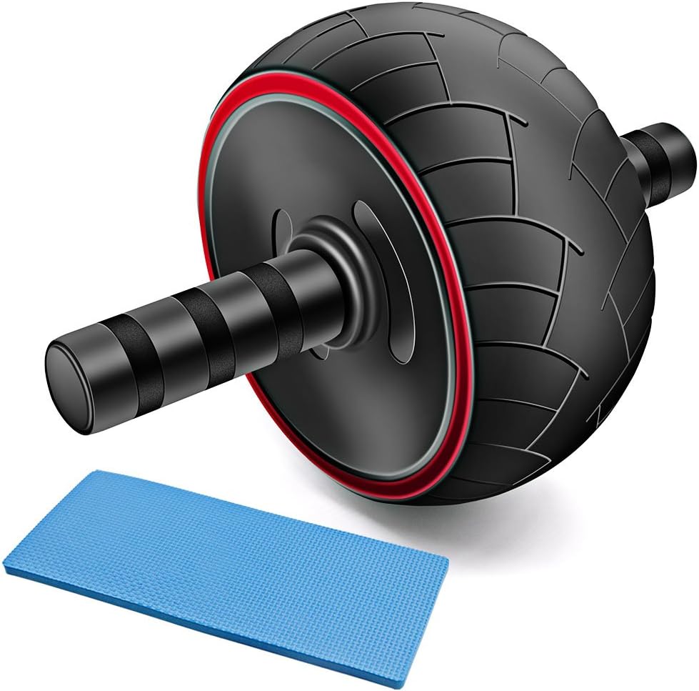Feeyoo Ab Roller Exercise Wheel - Core Training Wheel Abs Abdominal Workout Machine with Knee Pad and Anti-Slip Handles for Man Women Home Gym Body Fitness
