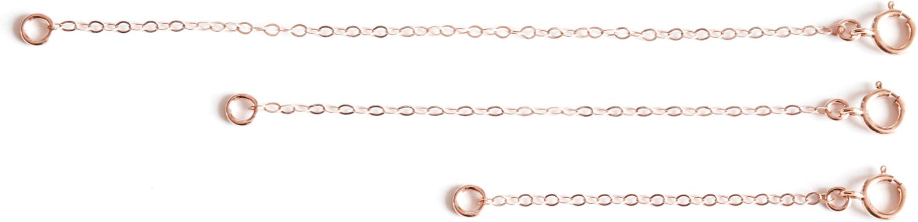 Wild Moonstone Necklace Bracelet Extender Chain 3pc Set - 2", 3", 4" - Sterling Silver, 14k Gold Filled, 14k Rose Gold Filled