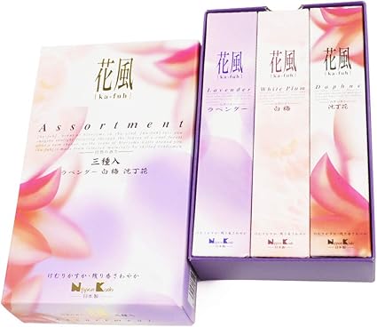 Amazon 日本香堂 線香 花風 三種入 ラベンダー 白梅 沈丁花の香りお線香 稲葉仏壇店 線香