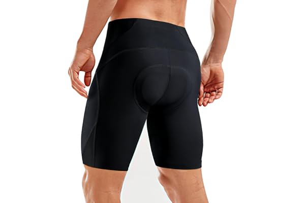 Sportneer Men's Cycling Shorts Bicycle Pants Bike Half Pants 4D Coolmax Padded, Comfort, Anti-Slip, Breathable&Absorbent