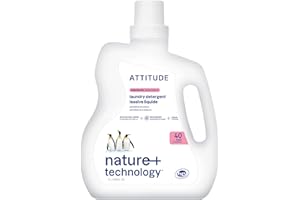 ATTITUDE Liquid Laundry Detergent, EWG Verified, HE Compatible, Plant-Based & Vegan, Natural Laundry Soap, Made in Canada, Un