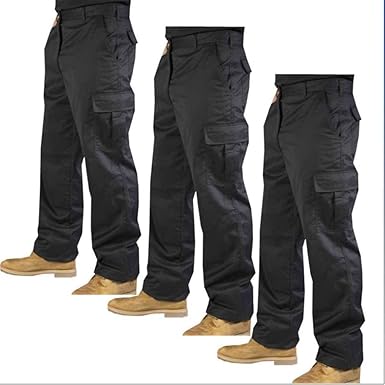 black combat trousers for work