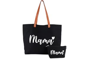 Lamyba New Mom Gifts, Mothers Day Gifts From Daughter Son Kids, Mama Bag Tote for Hospital or Baby Essentials, Mom to Be Gift