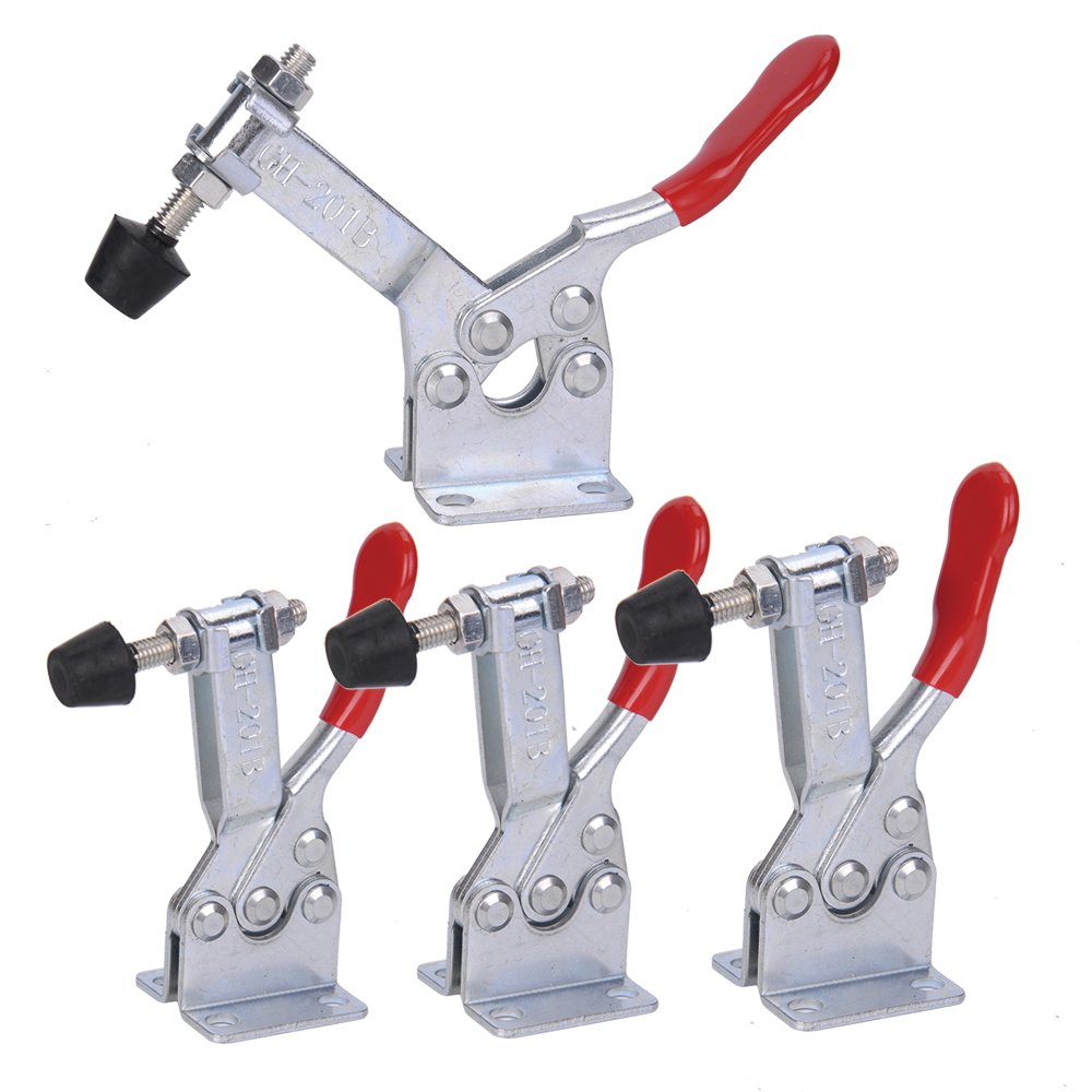 Accessbuy 4pack Hold Down Toggle Clamps Latch Antislip Red 201B 220lbs