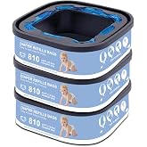 Jumbo Square Refills Disposal Bags Refill Compatible with Compatible with Diaper Genie Classic, Compact and Select Pails,Hold Up to 810 Newborn-Sized Diapers Per Refill, 3 Pack