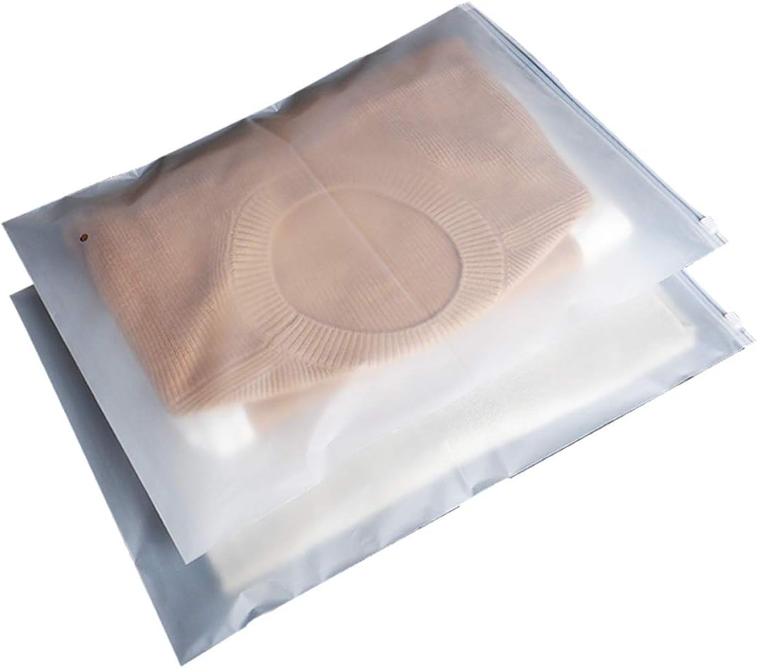 Frosted Clear Plastic Bags Resealable Polypropylene Poly Bags