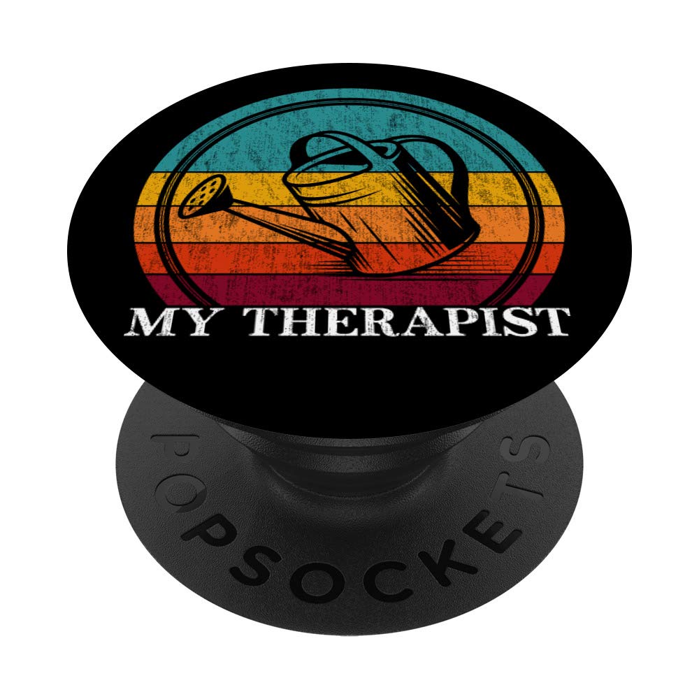 Vintage Watering Can My Therapist - Funny Gardening PopSockets Grip and Stand for Phones and Tablets