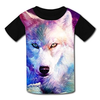 Amazon Com 2bo1e 3d Printing Fashion Anime Galaxy Wolf Polyester