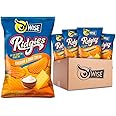Wise Snacks Ridgies Cheddar and Sour Cream Potato Chips Bulk Snack for Fun and Tasty Snacking 0.75 Ounce 40 Count, Gluten Free, 0g Trans Fat, No Preservatives