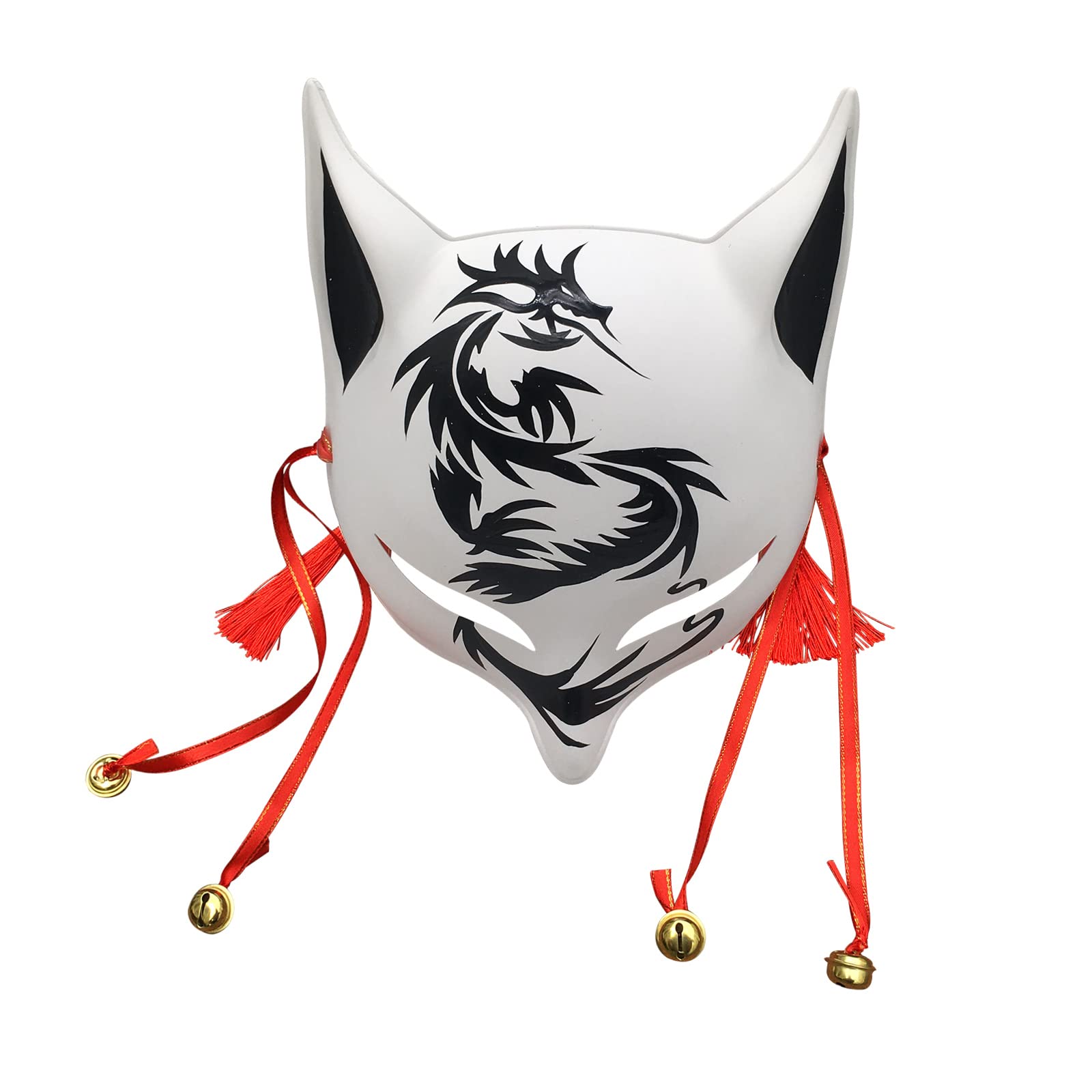 Kitsune Fuchs Maske - Halbmaske Für Cosplay & Kostümpartys In Größe D